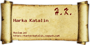 Harka Katalin névjegykártya